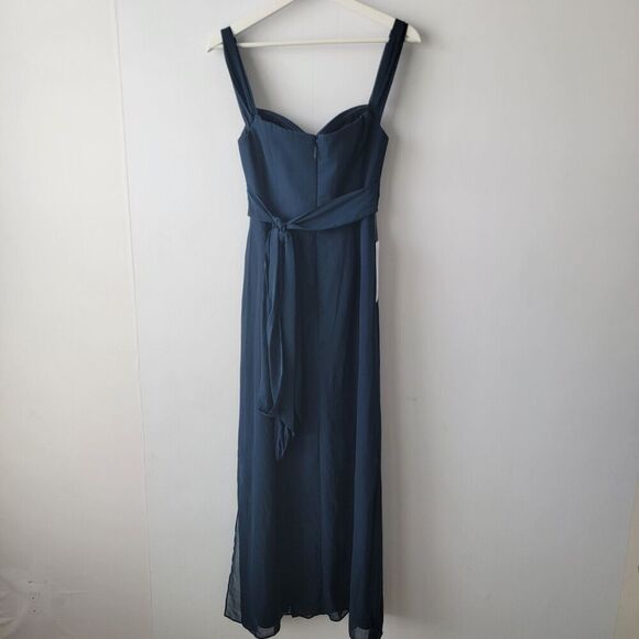 Azazie joretta Sleeveless side slit Back Zip Gown size custom size - Picture 2 of 8